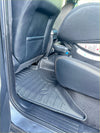 Black rubber heavy duty mat with textured ridges and molded contours for isuzu d-max 2024+ car footwell protection
