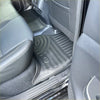 Black rubber heavy duty floor mat with ribbed texture and molded contours for nissan navara 2015-2025