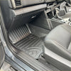 Black rubber heavy duty floor mat with ribbed texture and molded contours for precise fit in nissan navara 2015-2025