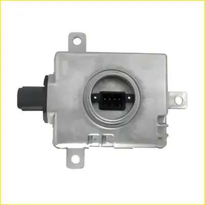 Silver metallic hid ballast control unit back with black plastic connector and mounts for honda accord and mazda mx-5