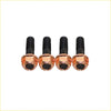 Four copper-colored hex head high tensile bolts with black threads for ford territory sx exhaust manifold turbo kit