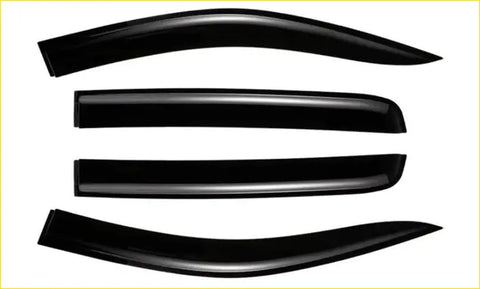 Set of four sleek black vinyl window visors with a glossy finish for holden colorado 2012 and up monsoons