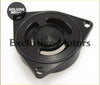 Black matte metal blow off valve flange adapter with three mounting holes for hyundai genesis 2.0t turbo