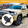 Idle air control valve for toyota tacoma 2000-2004 black plastic and brass engine part with mounting flange back side view