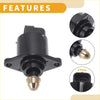 Black idle air control valve for Toyota Tacoma 2000-2004 with gold metal tip and four-pin connector shown from back side