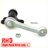 Silver metallic right-hand drive idler arm with black rubber boot and hardware for toyota hilux surf hero 1983-1988