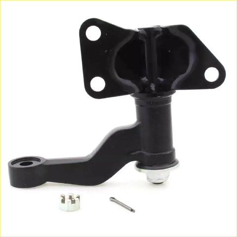 Black painted metal idler arm ball joint with mounting bracket and hardware for nissan d22 crew cab 1997-2004