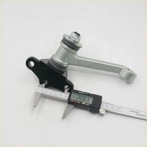 Silver metallic automotive brake pedal arm with black mounting bracket and threaded bolt for toyota hilux 3rd gen