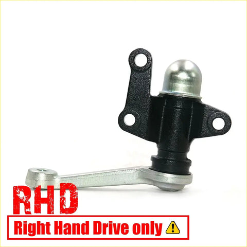 Black and silver right-hand drive idler arm support with spherical ball joint for toyota hilux mtx 5th gen 1988-1997