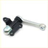Black and silver metal idler arm support with spherical end cap for Toyota Hilux 2WD Mighty 1988-1997