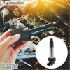 Black ignition coil pack with cylindrical body and threaded end held in hand for Toyota Agya 2012-2016 engine use