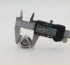 A shiny metallic silver ball bearing with smooth surface measured by digital caliper for mazda bravo ignition lock set