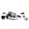Silver ignition cylinder door fuel lid lock set with wiring and black key fobs for mazda bravo b-series ute 1985-1996