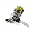 Silver and black ignition distributor coil with green top cap and metal wiring for 1.5L nissan datsun 720 72-79