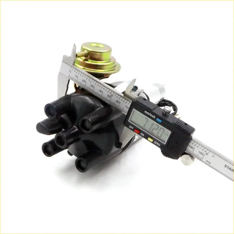 Black plastic ignition distributor with brass top measured by digital caliper for nissan datsun 720 1972-1979