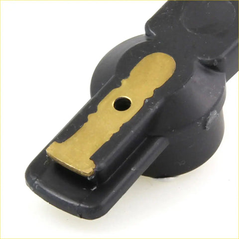 Black plastic ignition distributor rotor keychain for nissan datsun 620 1972-1979 with gold metal plate and oval hole