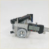 Silver metal ignition door fuel cap lock with keyhole and black wiring mounted on caliper for toyota hilux 1979-1983