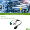 Silver ignition knock detonation sensor for Toyota 4Runner with green black connector and metallic coiled wire body