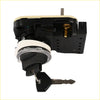 Black plastic ignition lock switch with white collar gold keyway and black hex key for Dodge Viper RAM Durango 1998–2000