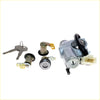 Silver ignition switch door boot lock with black rubber boot and beige connector for nissan sentra b13 1990-1994