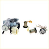 Silver ignition switch door bootlock with integrated key cylinder and wiring harness for nissan sentra b13 1990-1994