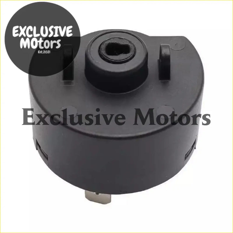 Black plastic ignition switch for holden commodore vn vp vq vr vs with central keyhole and metallic terminals back view