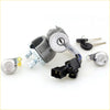 Gray and silver ignition switch assembly with black plastic connectors and keys for mazda bongo friendee 1996-2005