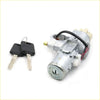 Silver metal ignition switch with black key fob and two keys for nissan pathfinder terrano r50 steering lock