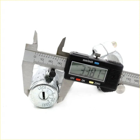 Chrome ignition switch steering lock with lock and start positions for nissan fairlady z 300zx z32 measured 27.81 mm
