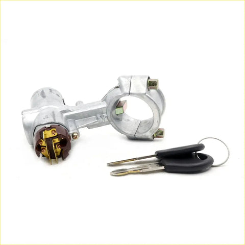 Silver metal ignition switch with steering lock and keys for nissan datsun navara d21 car replacement part