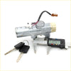 Silver metallic ignition switch with beige plastic housing and wiring with two black key fobs for nissan pathfinder r50 suv