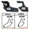 Black plastic engine cover plates type a and b with oe 53735-35020 for 2015-2023 honda civic shown from back side