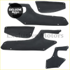 Black matte metal inner fender guards for toyota land cruiser 1996-2002 shown from the back side