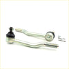 Silver metal inner tie rod ends with black rubber boots and threaded ends for nissan datsun 720 ute 1980-1986