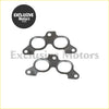 Black rubber intake and exhaust manifold gasket set with four circular openings for toyota 3sge 1989+