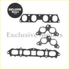 Black rubber intake and exhaust manifold gasket set for toyota 3sge engine 1989 and up