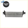 Silver aluminum intercooler with black plastic end caps and brackets for toyota hilux fortuner 2016-2021