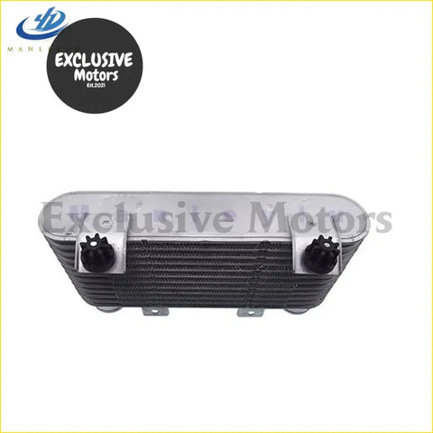 Silver aluminum intercooler with black plastic fittings and ribbed core for ford courier mazda bounty 2.5l diesel
