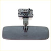 Black plastic interior rear view mirror for Toyota Hilux ute 1988-1997 with mounting bracket and horse brand name on back