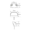 LED Autolamps Licence Plate Lamp with Black Housing