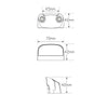LED Autolamps License Plate LED Light w/2 Pin Plug 12/24V