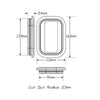 LED Autolamps Rubber Grommet Rectangular Slimline Black