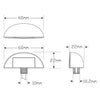 LED Autolamps Licence Plate Lamp with Black Base and 10cm