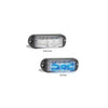 LED Autolamps Blue Emergency Lamp with Strobe 112mm 90BM