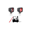 LED Autolamps Red Forklift Lamp Square Beam FLT02