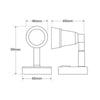 LED Autolamps Reading Lamp Black with USB 140 Effective