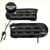 Black smoked led side marker lights with sleek curved design and integrated wiring for toyota fj cruiser 2008-2021