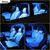 Blue led interior light bulb kit for nissan navara d22 d40 d23 glowing with vibrant cool cabin lighting