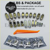 Set of led interior light bulbs for nissan navara d22 d40 d23 with yellowish white diodes in various shapes