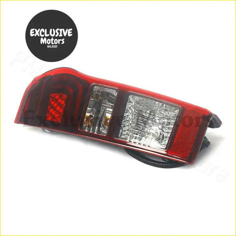 Led rear tail light for isuzu d-max 2017-2019 with red plastic housing and clear amber lens sections showing back side